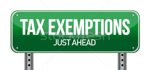 Tax exemptions sign illustration design over a white background Stock photo © alexmillos