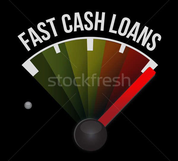 Fast cash loans speedometer illustration design Stock photo © alexmillos