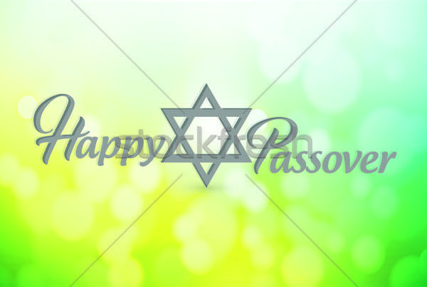 Stock photo: Happy passover sign card illustration design