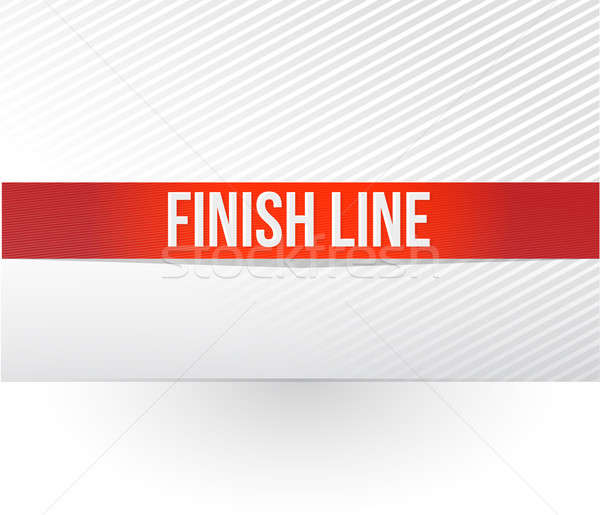 finish line red tape illustration design Stock photo © alexmillos