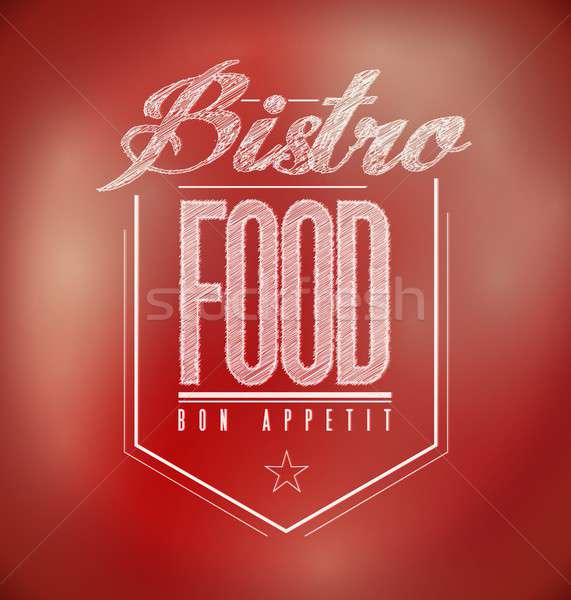 red Bistro Poster sign text banner Stock photo © alexmillos