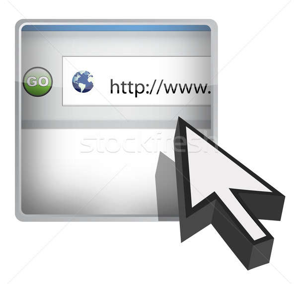 Www knop cursor illustratie ontwerp business Stockfoto © alexmillos