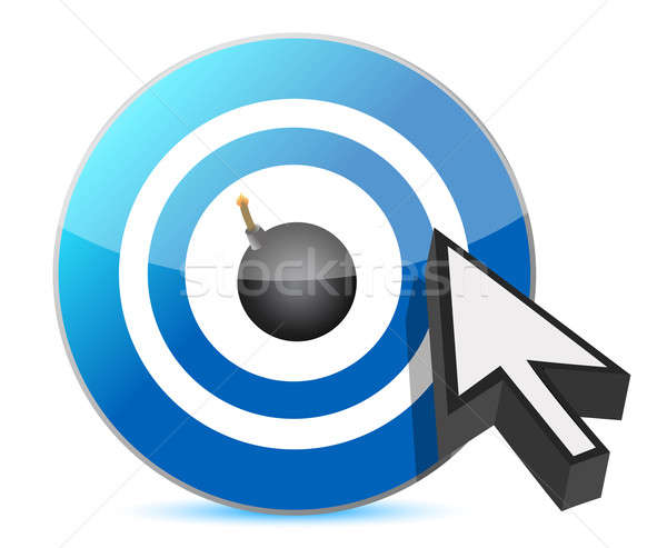 Targeting a boom illustration design over white background Stock photo © alexmillos