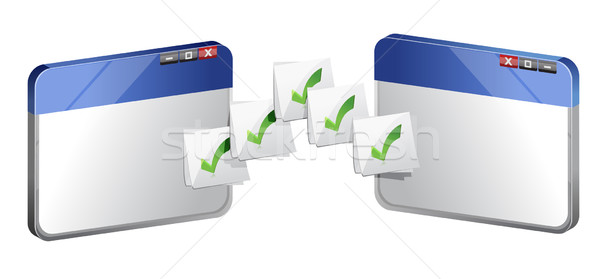 Transferring file concept Stock photo © alexmillos