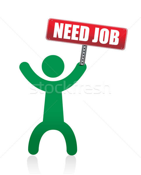 need a job banner and icon illustration Stock photo © alexmillos