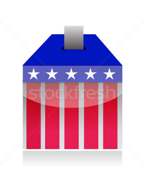 vote poll ballot box for united states election Stock photo © alexmillos