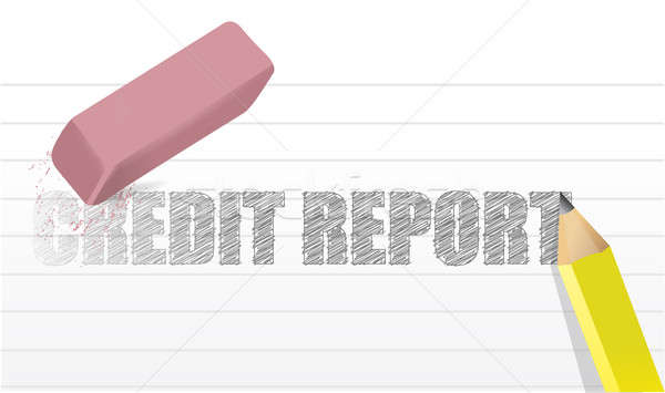 Erase credit report concept illustration design Stock photo © alexmillos