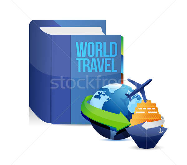 book with a world travel concept title Stock photo © alexmillos