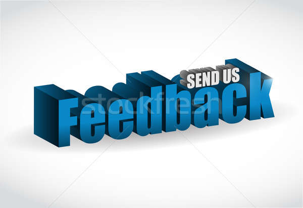 feedback 3d blue sign illustration design Stock photo © alexmillos
