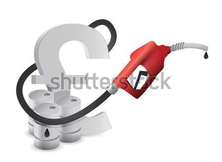 Calculating profits with a gas pump nozzle Stock photo © alexmillos
