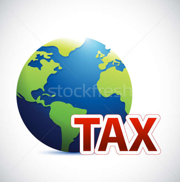 International tax sign concept illustration Stock photo © alexmillos