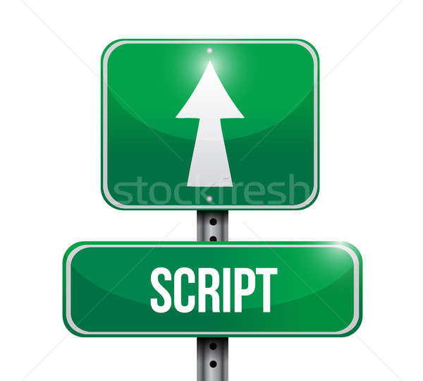 script street sign concept illustration design Stock photo © alexmillos