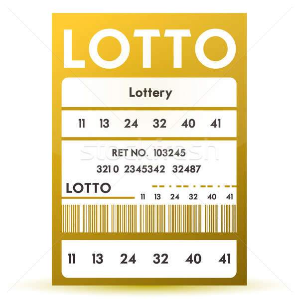 Lottó lottó jegy vonalkód nyerő számok Stock fotó © alexmillos