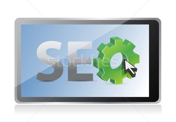 tablet Web development SEO concept illustration design Stock photo © alexmillos