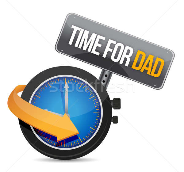 Time for Dad concept and sign. Illustration design over white Stock photo © alexmillos