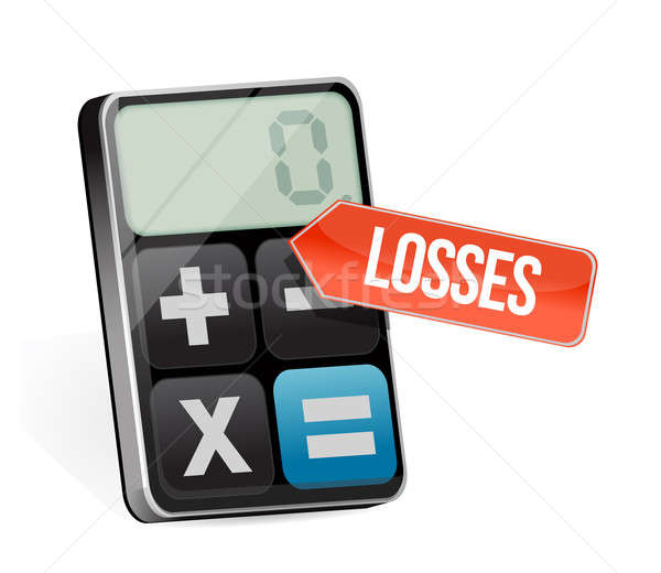Calculator losses illustration design Stock photo © alexmillos