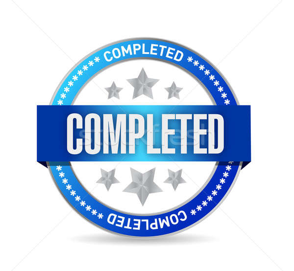 completed seal illustration design over a white background Stock photo © alexmillos