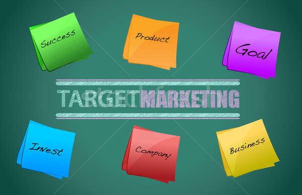 target market board illustration design on a blackboard Stock photo © alexmillos