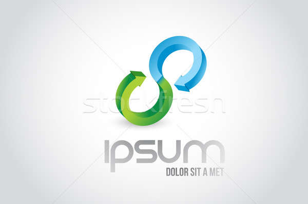 teamwork link symbol illustration design over white Stock photo © alexmillos