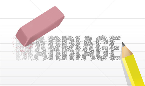 Erase marriage concept illustration design Stock photo © alexmillos