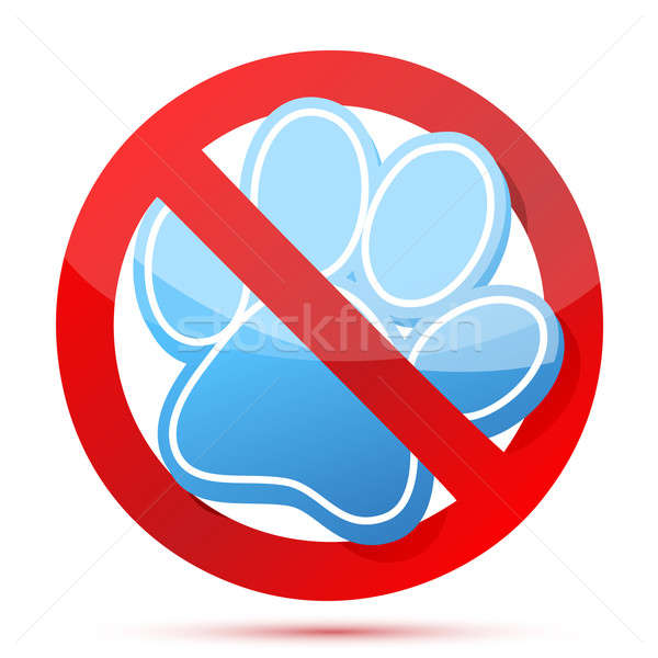 no pets allow illustration design over a white background Stock photo © alexmillos