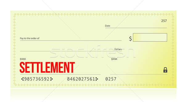 Settlement bank check Stock photo © alexmillos