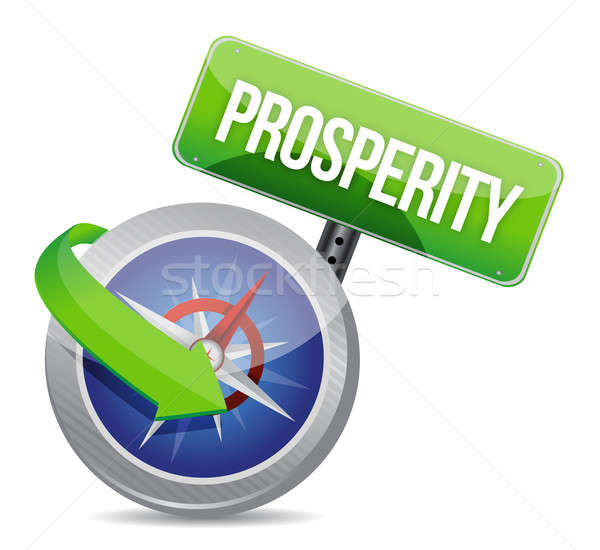 Prosperity Glossy Compass Stock photo © alexmillos