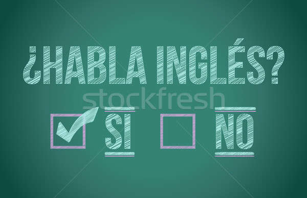 Do you speak English in spanish Stock photo © alexmillos