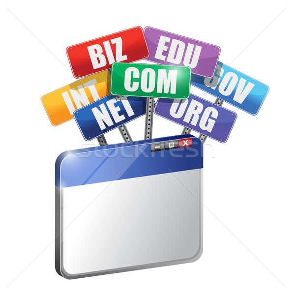 Browser and domains. internet concept  Stock photo © alexmillos