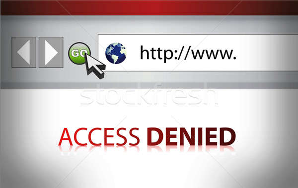 Website access denied illustration design Stock photo © alexmillos