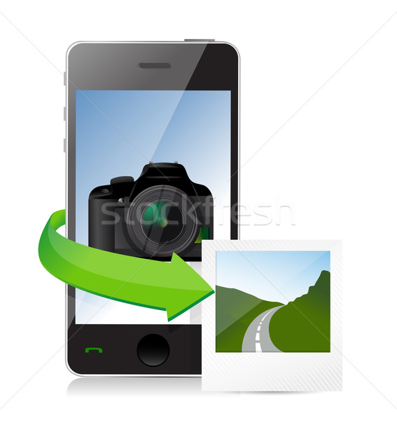 photography editing concept illustration design over a white bac Stock photo © alexmillos