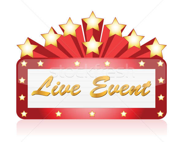 Live event red Star Neon theater / Movie Sign Stock photo © alexmillos