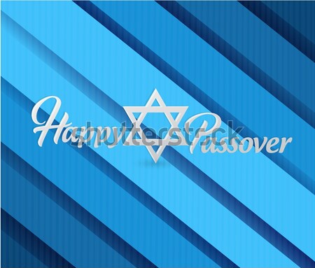 Happy passover sign card illustration design Stock photo © alexmillos