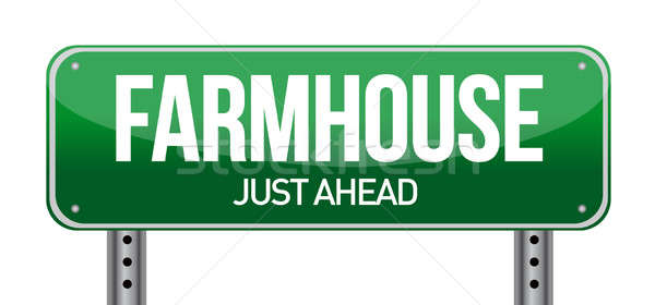 farmhouse road sign Stock photo © alexmillos