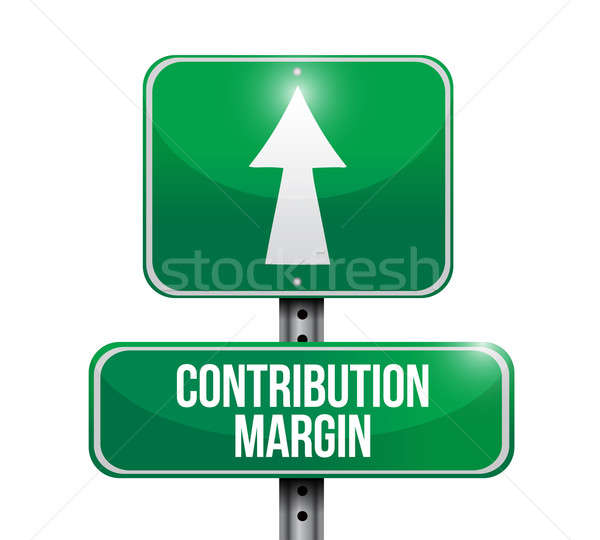 contribution margin road sign illustrations Stock photo © alexmillos