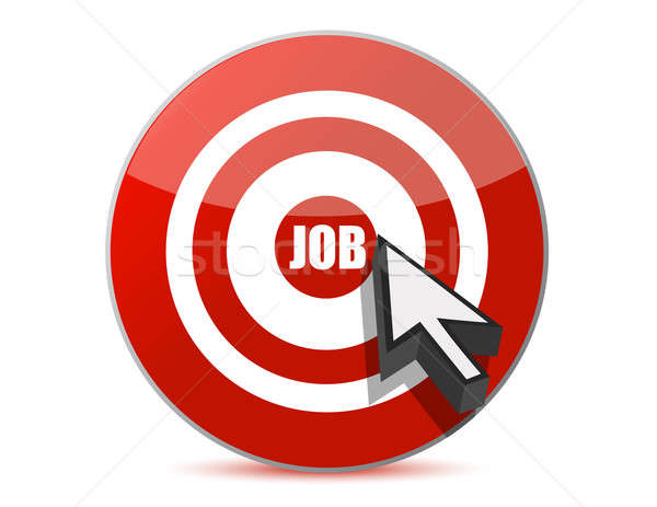 Foglalkoztatás munkanélküliség nyíl háttér piros siker Stock fotó © alexmillos