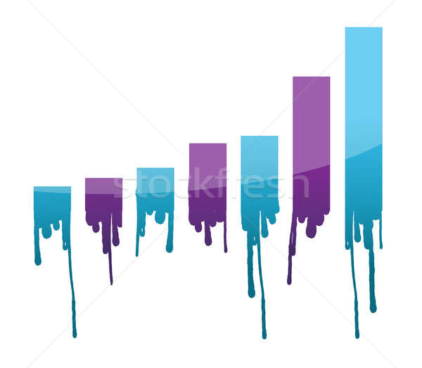 Stock photo: ink dropping graph illustration design