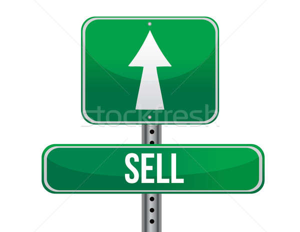 Sell road sign illustration design Stock photo © alexmillos
