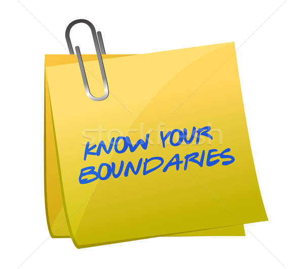 Stock photo: know your boundaries. illustration design over white