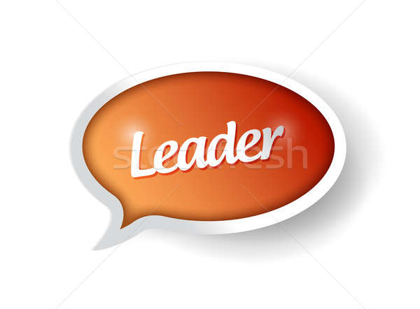 leader message communication bubble illustration design graphic Stock photo © alexmillos