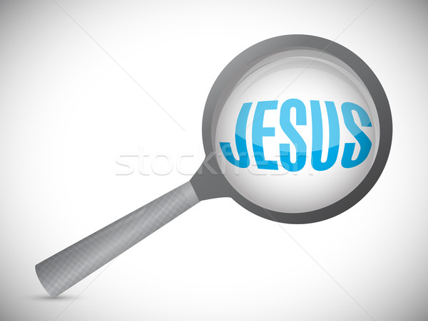 глядя Иисус иллюстрация дизайна белый поклонения Сток-фото © alexmillos