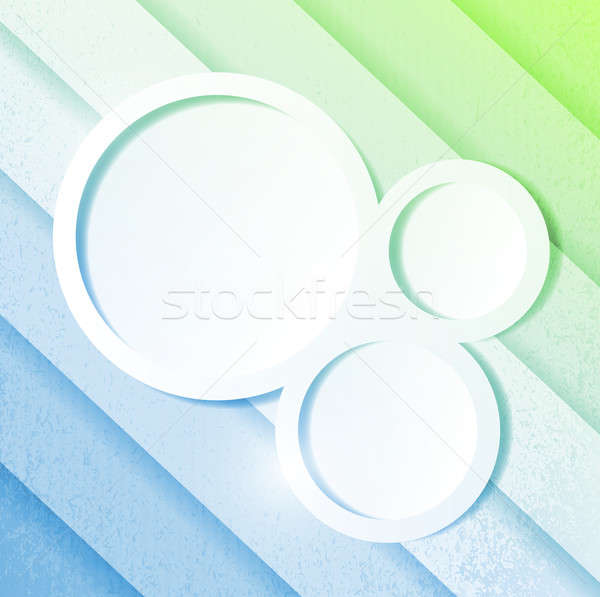 blue and green paper lines and circles ready for your customizat Stock photo © alexmillos