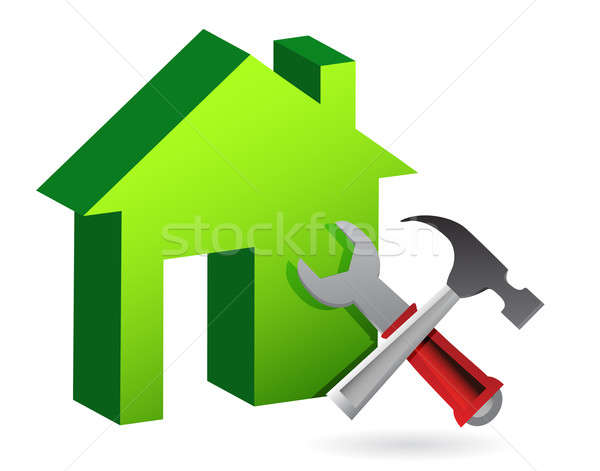 House with tools Stock photo © alexmillos