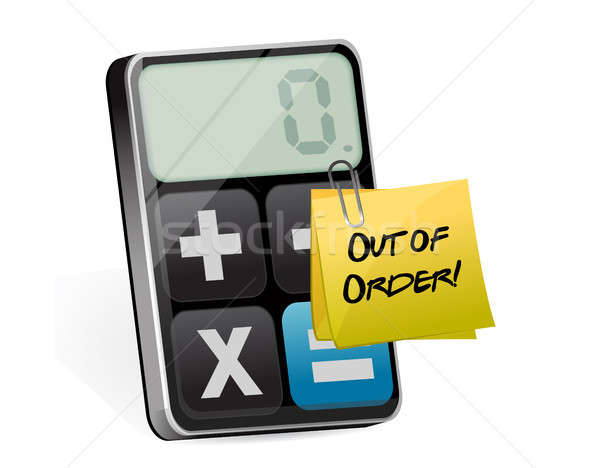 out of order post and modern calculator Stock photo © alexmillos