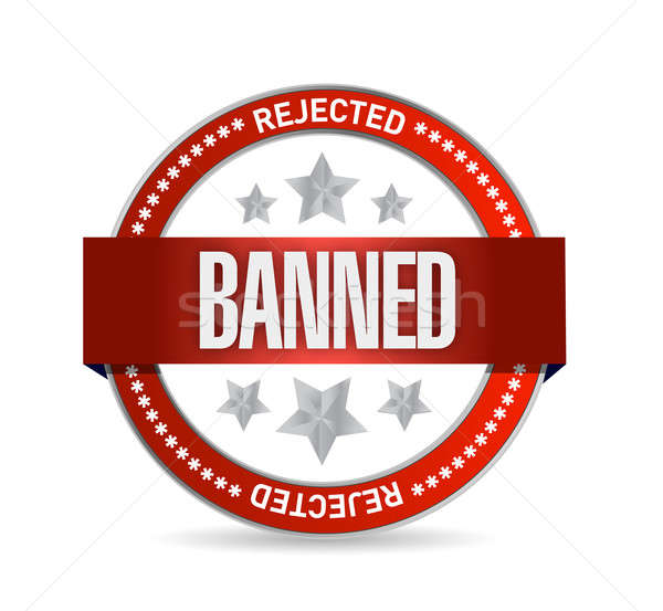 banned seal illustration design Stock photo © alexmillos