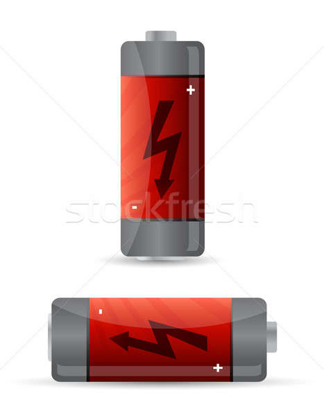 battery icon illustration design over a white background Stock photo © alexmillos