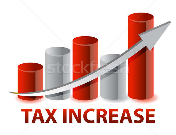 Tax Increase graph illustration design on white background Stock photo © alexmillos
