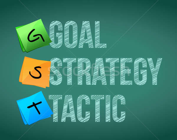 Gól irányvonal stratégia taktika üzlet megbeszélés Stock fotó © alexmillos