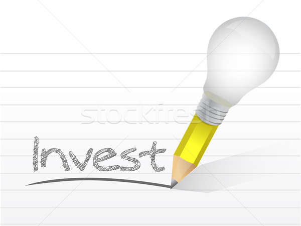 Invest message illustration design  Stock photo © alexmillos