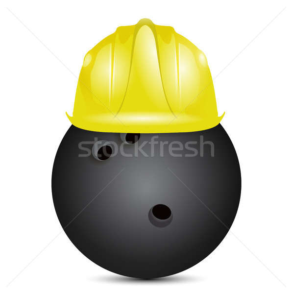 Bowling formation construction illustration design blanche [[stock_photo]] © alexmillos